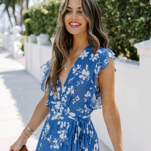 Blue Ruffle Dress - Picture 3 of 3